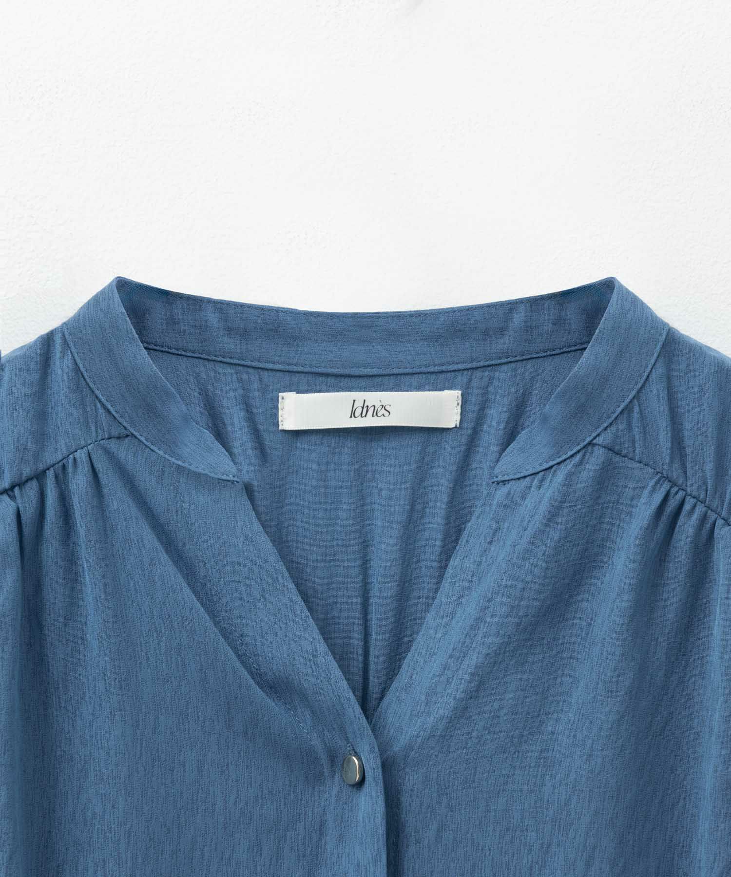Idnes スキッパーシアーブラウス レディース