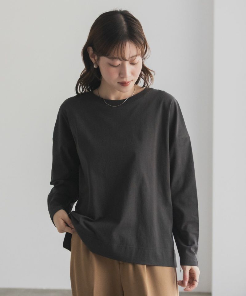 nAvy エブリーT 裾スリット長袖Tシャツ レディース メール便 対応商品商品画像-4