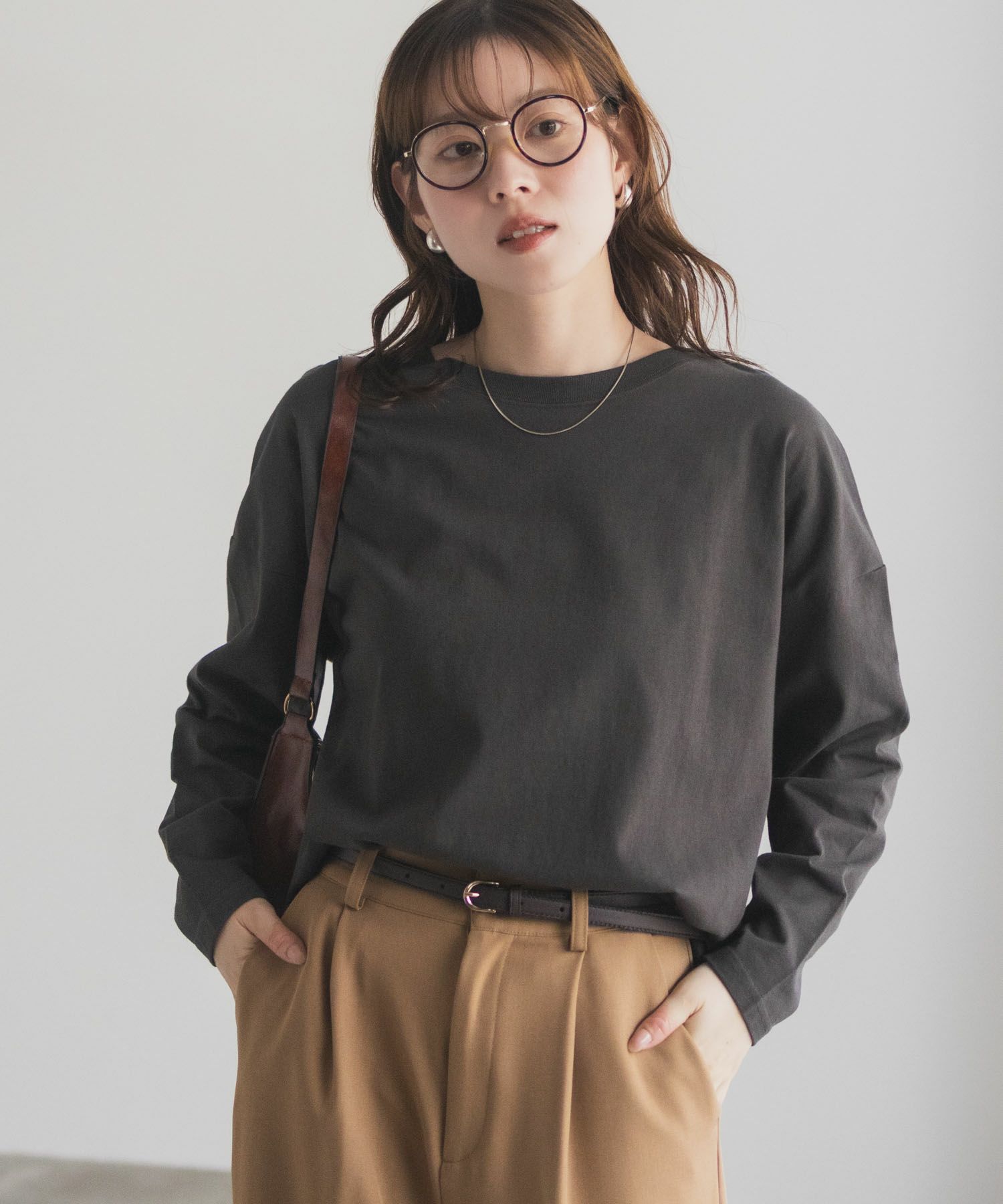 nAvy エブリーT 裾スリット長袖Tシャツ レディース メール便 対応商品商品サムネイル-6