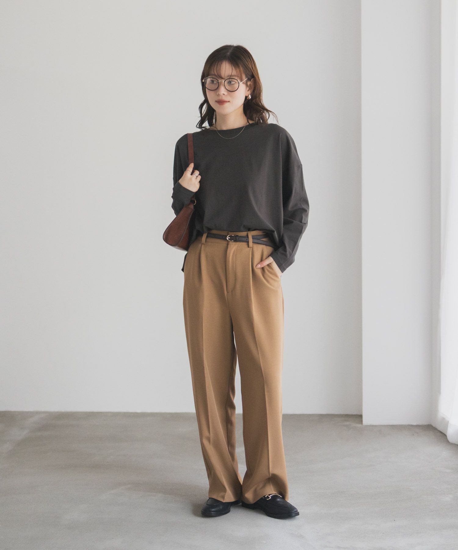 nAvy エブリーT 裾スリット長袖Tシャツ レディース メール便 対応商品商品画像-9