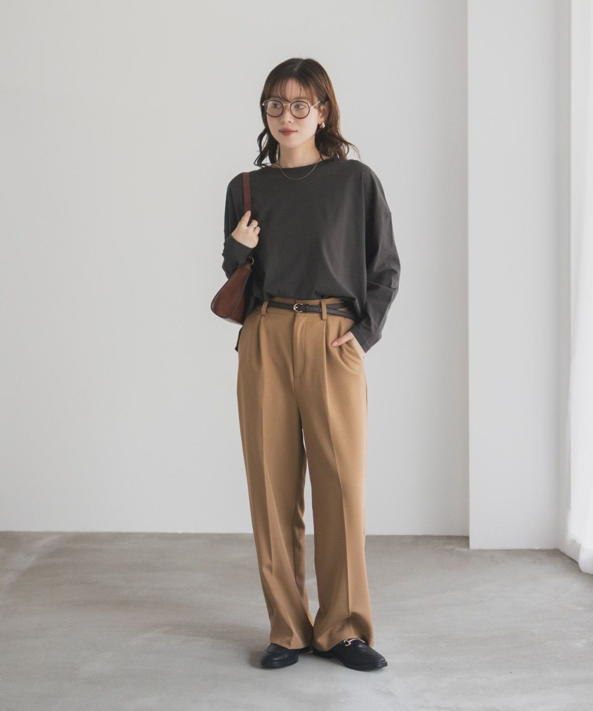 nAvy エブリーT 裾スリット長袖Tシャツ レディース ネコポス 対応商品