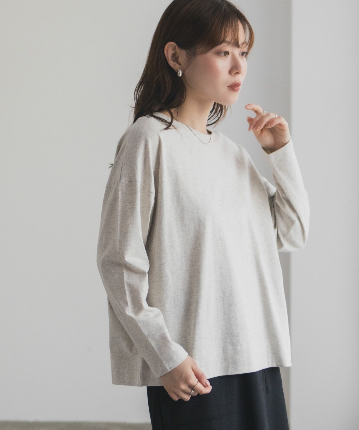 nAvy エブリーT 裾スリット長袖Tシャツ レディース メール便 対応商品商品サムネイル-11