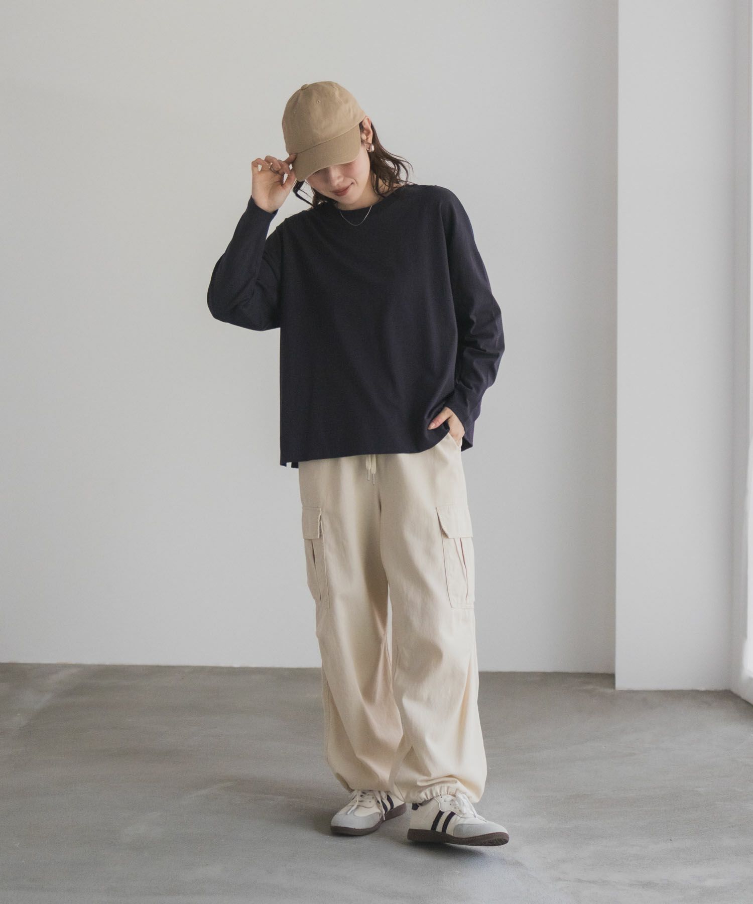 nAvy エブリーT 裾スリット長袖Tシャツ レディース ネコポス 対応商品