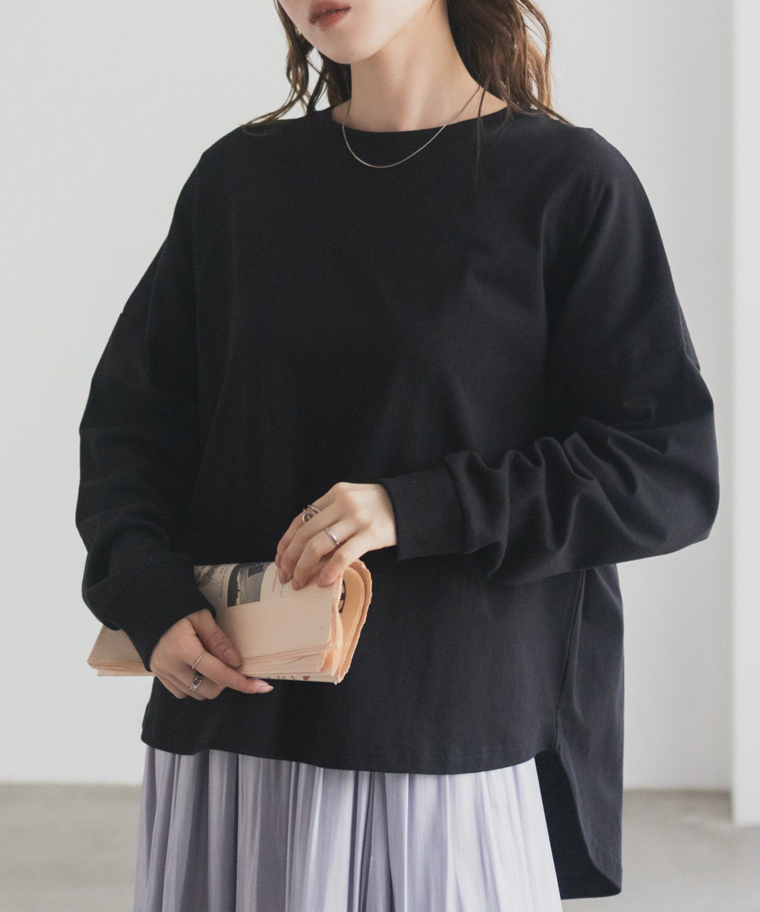 nAvy エブリーT ワイド長袖Tシャツ レディース ネコポス 対応商品