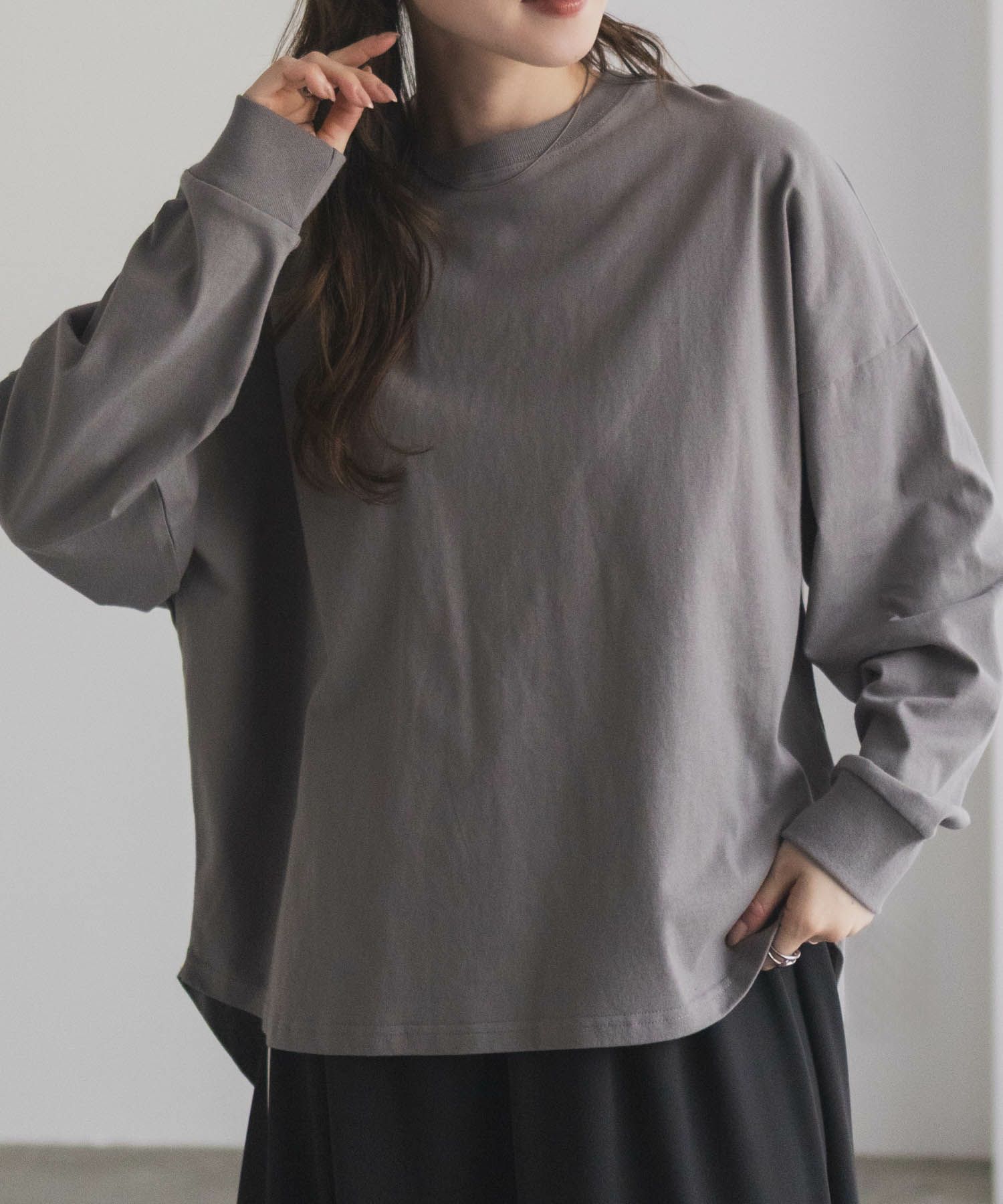 nAvy エブリーT ワイド長袖Tシャツ レディース メール便 対応商品商品サムネイル-5