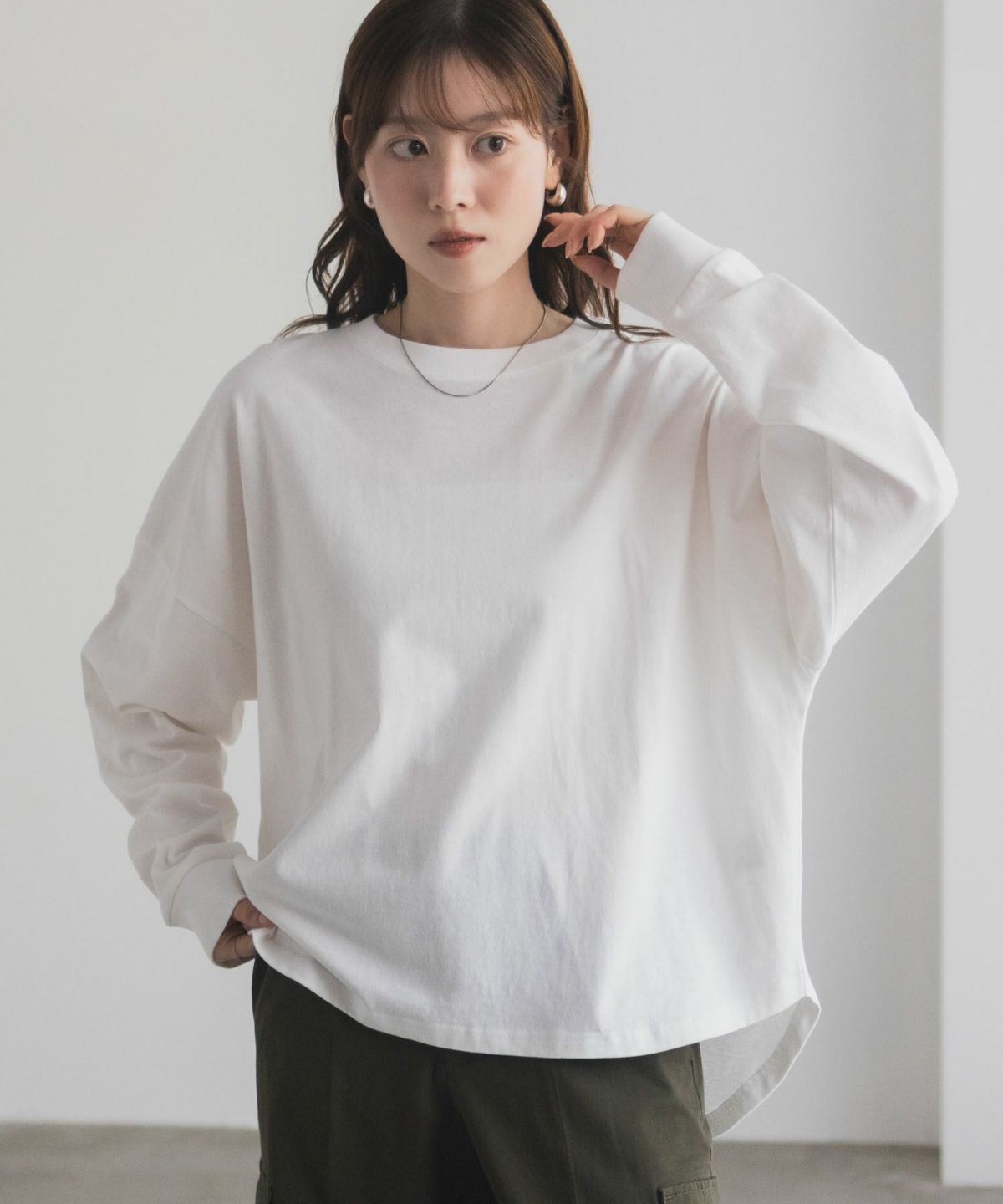 nAvy エブリーT ワイド長袖Tシャツ レディース ネコポス 対応商品