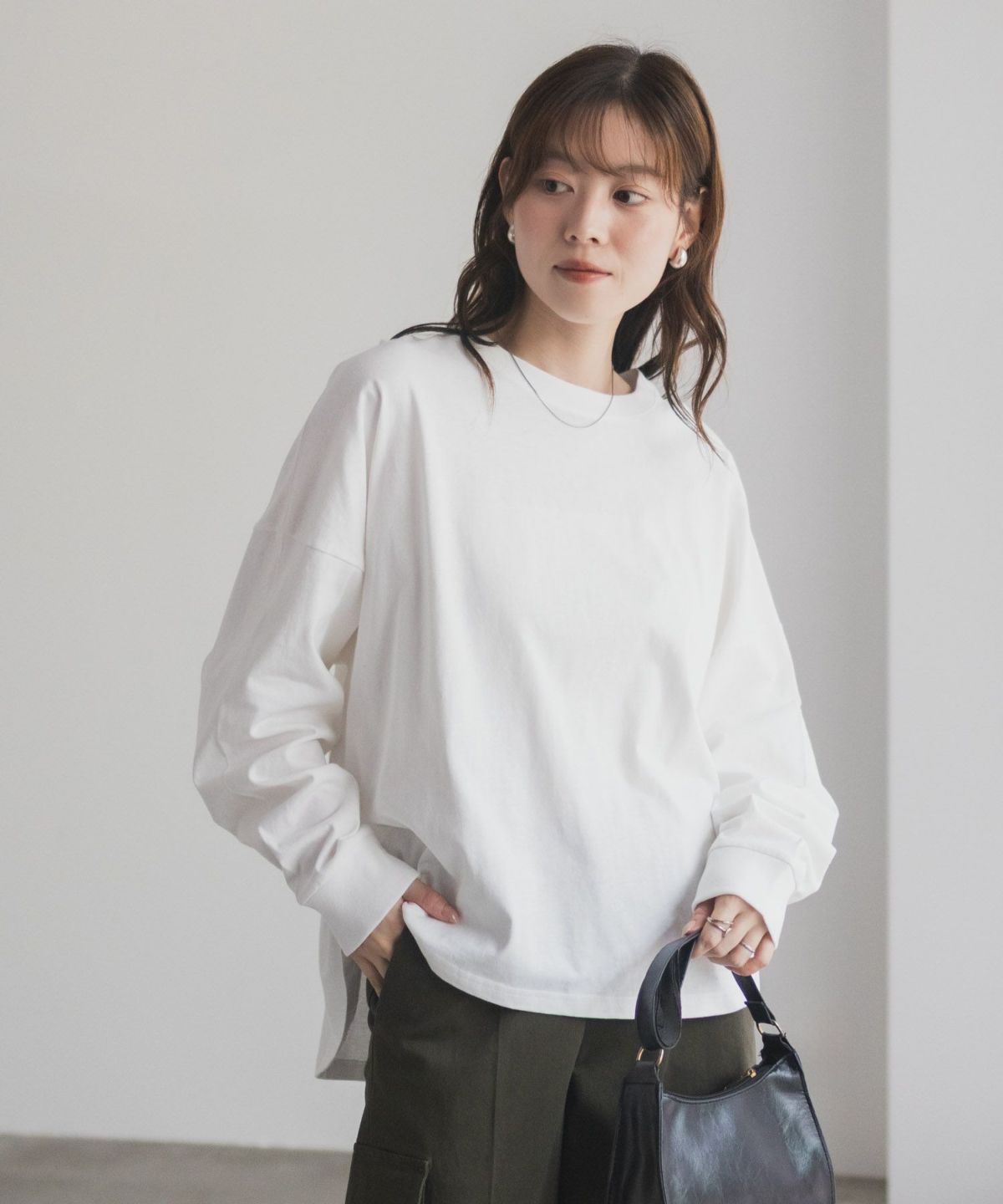 nAvy エブリーT ワイド長袖Tシャツ レディース ネコポス 対応商品