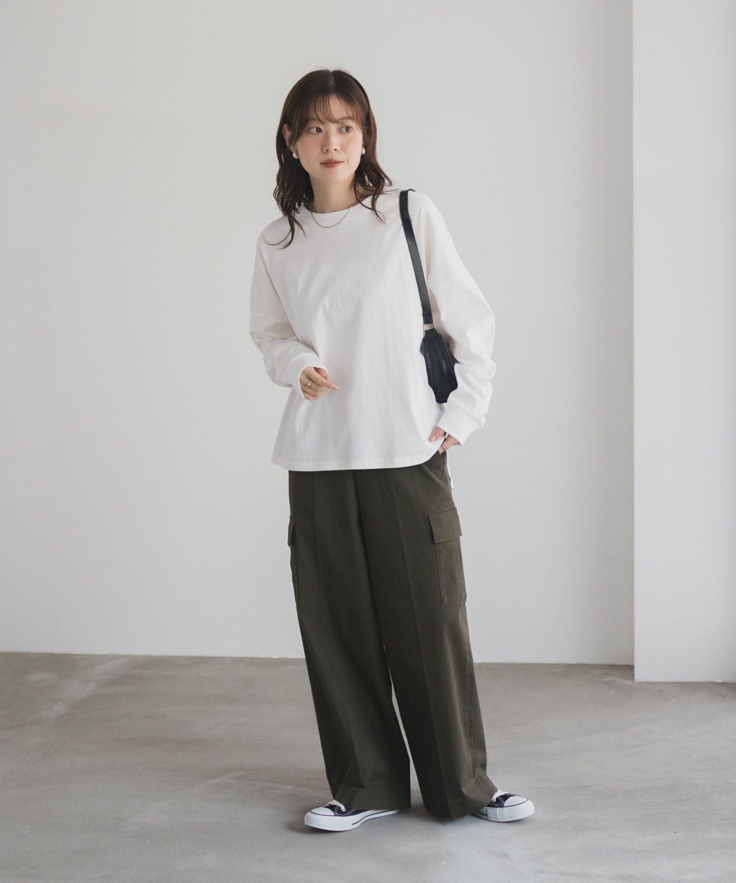 nAvy エブリーT ワイド長袖Tシャツ レディース ネコポス 対応商品