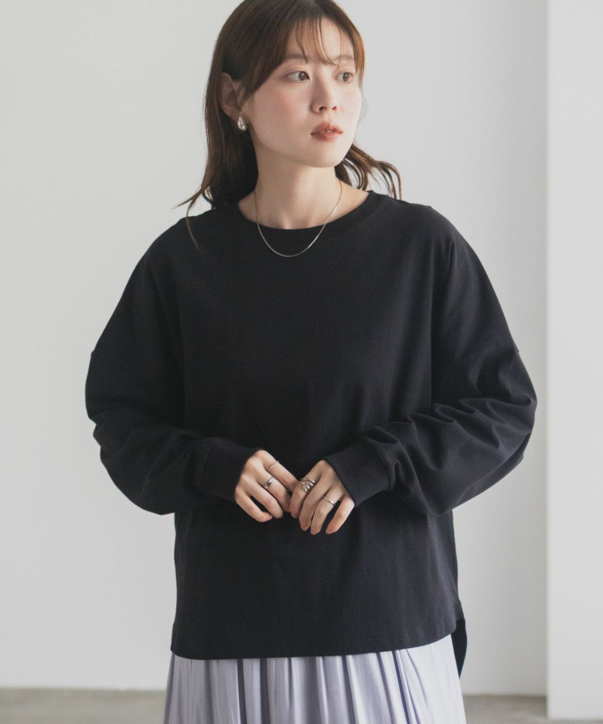 nAvy エブリーT ワイド長袖Tシャツ レディース ネコポス 対応商品