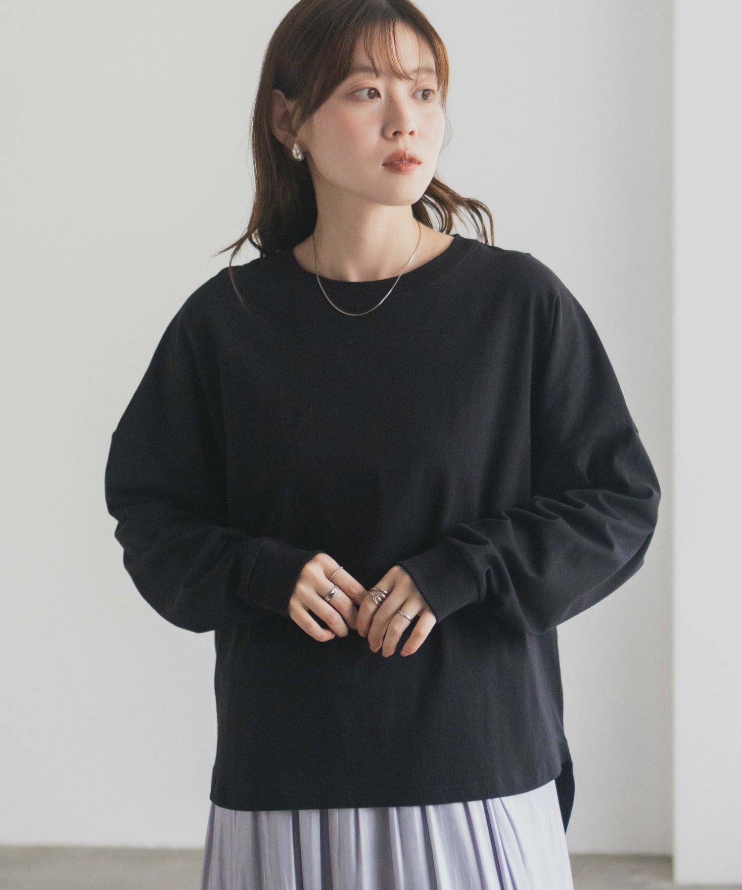 nAvy エブリーT ワイド長袖Tシャツ レディース メール便 対応商品商品サムネイル-14