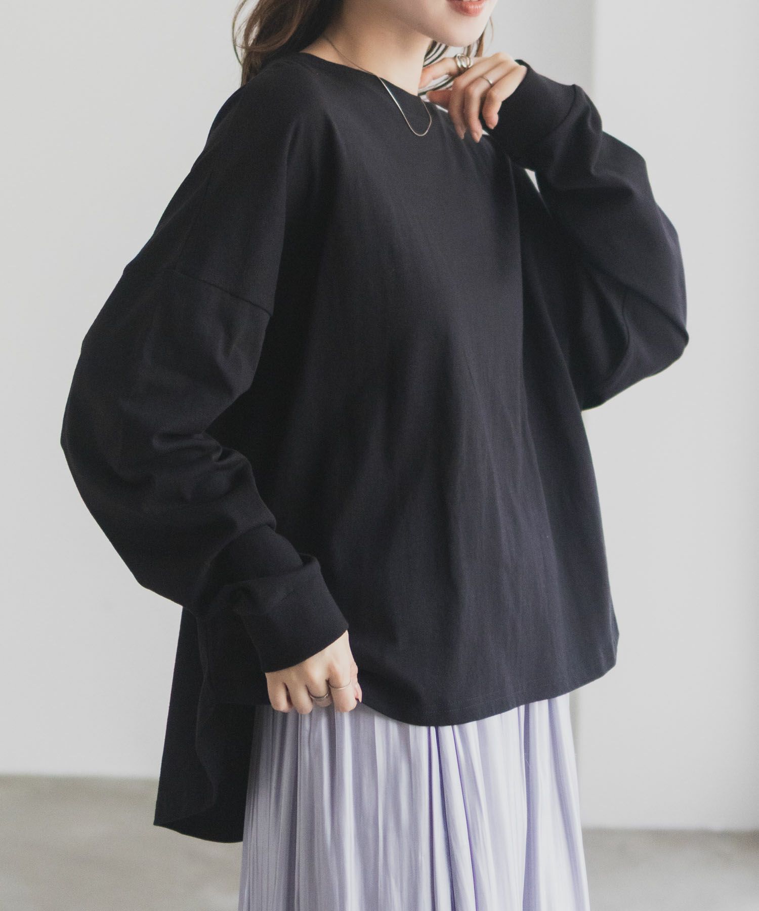 nAvy エブリーT ワイド長袖Tシャツ レディース ネコポス 対応商品