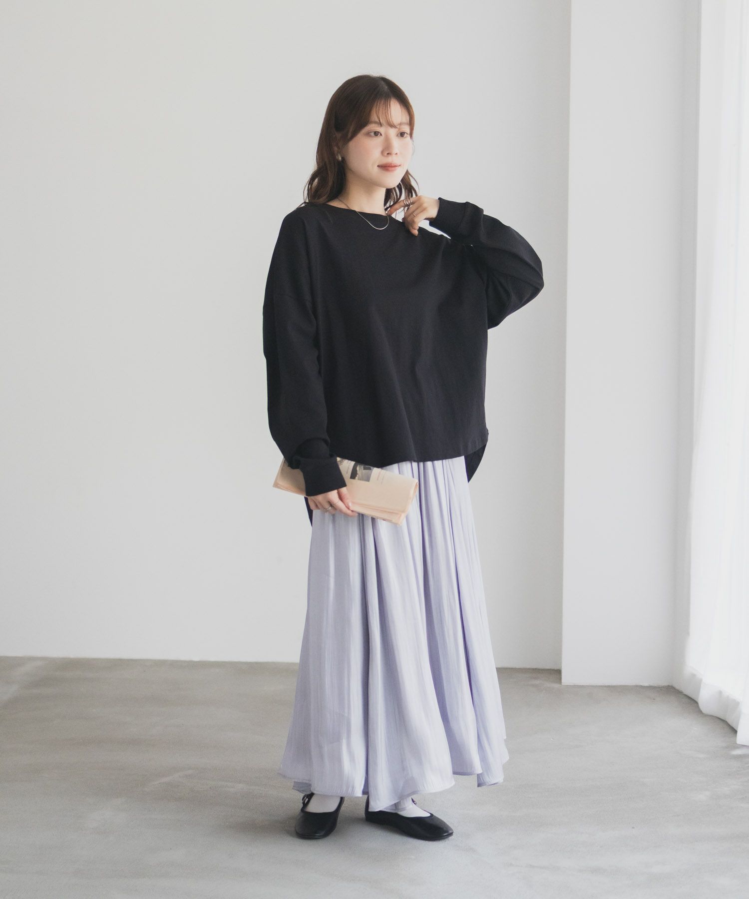 nAvy エブリーT ワイド長袖Tシャツ レディース ネコポス 対応商品