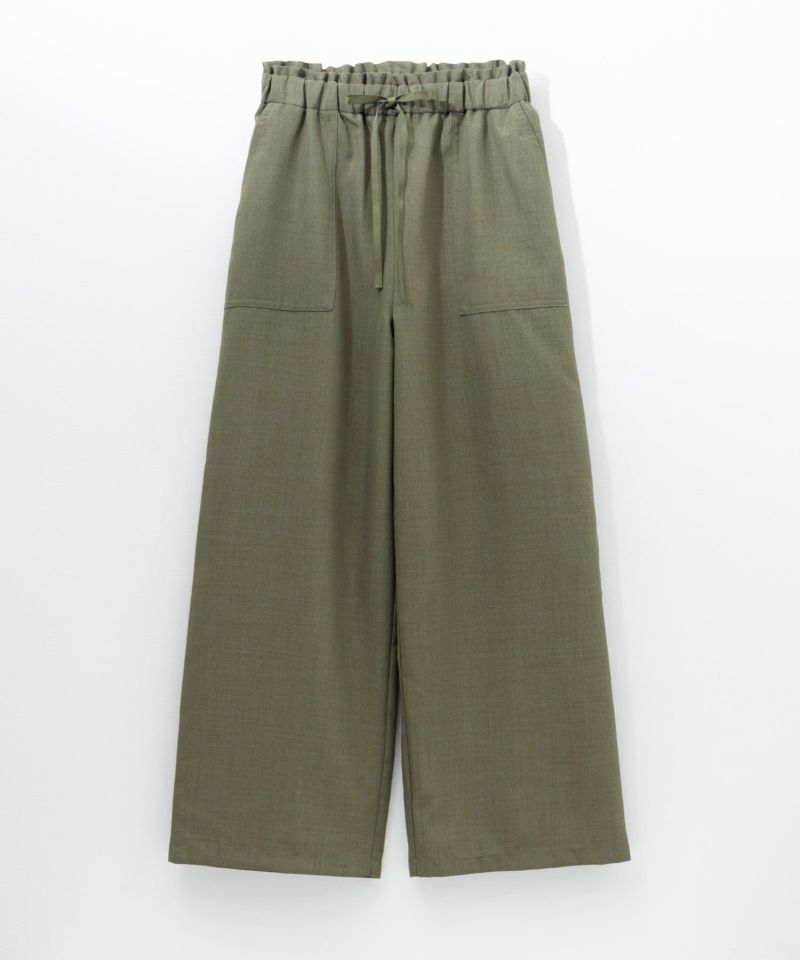 Idnes リネンライクイージーワイドパンツ レディース商品画像-5