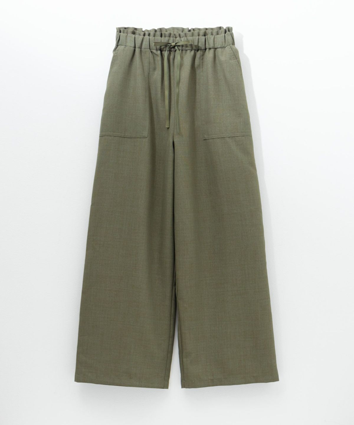 Idnes リネンライクイージーワイドパンツ レディース