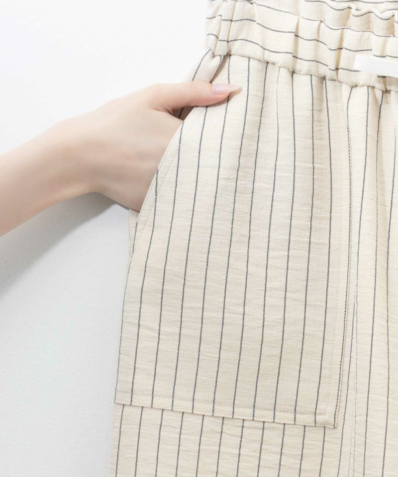 Idnes リネンライクイージーワイドパンツ レディース商品画像-7