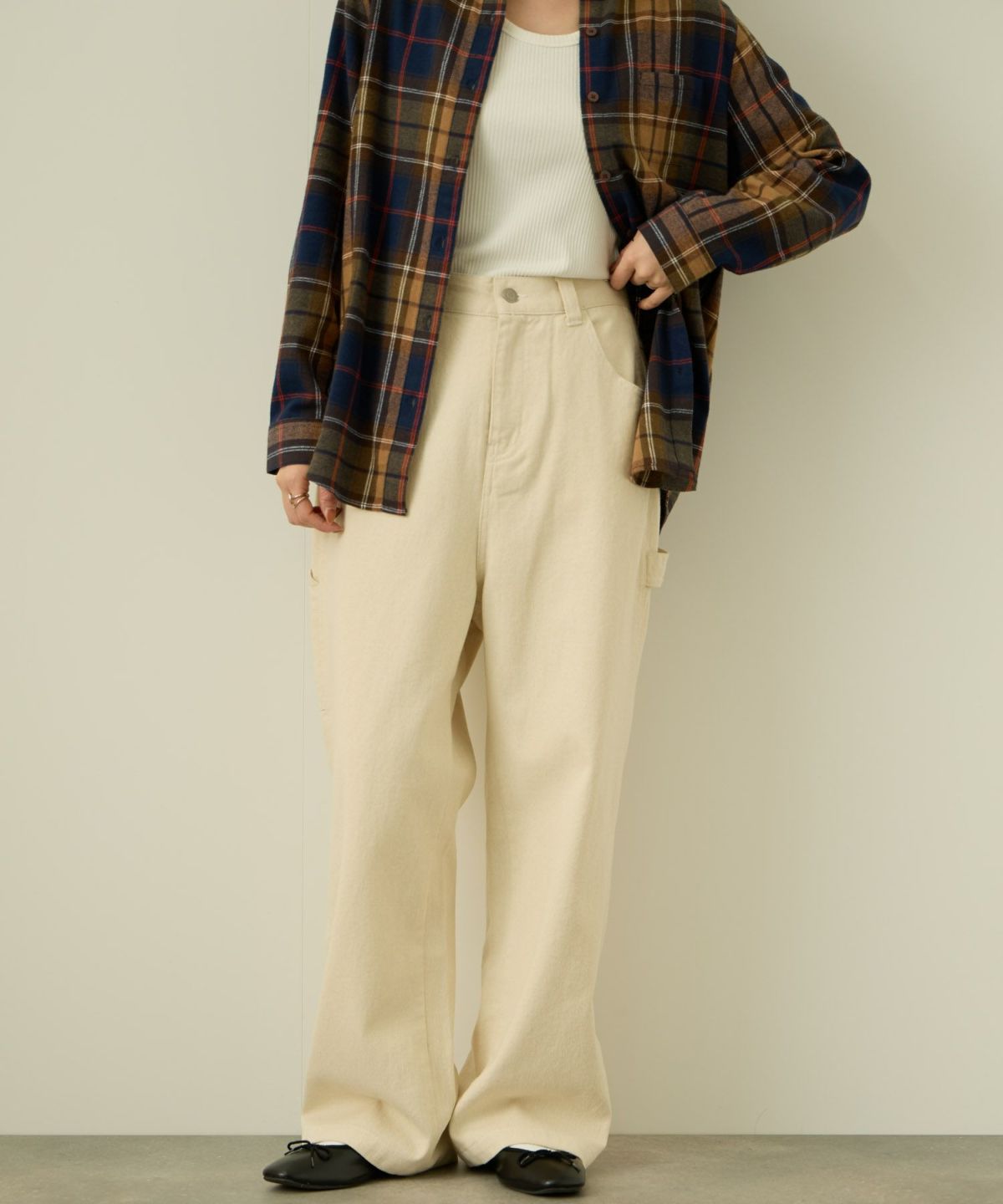 nAvy 毎日はきたくなるデニム「マイデニ」 ワイドペインターパンツ レディース