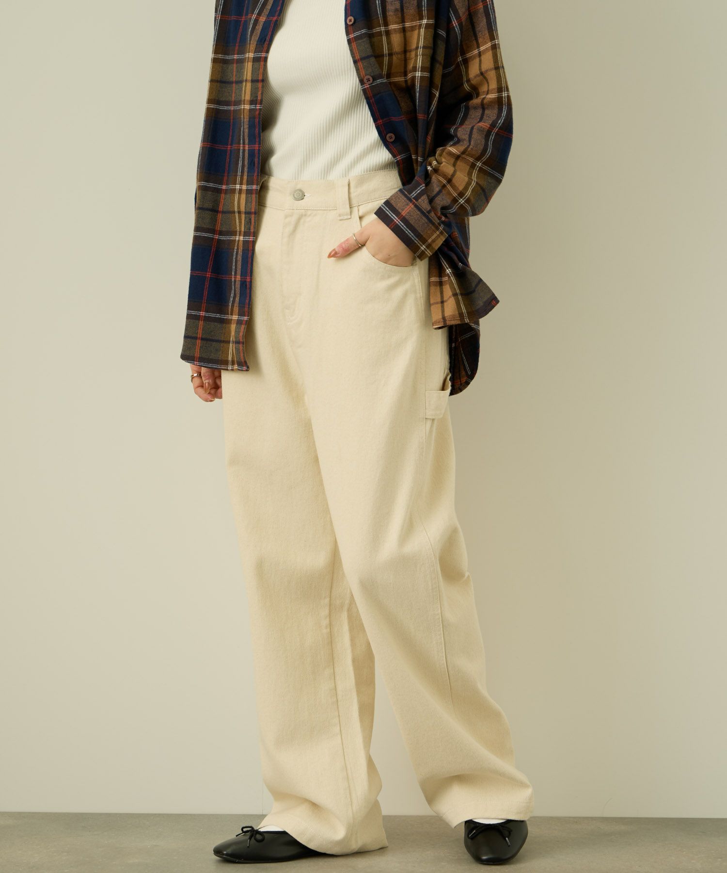 nAvy 毎日はきたくなるデニム「マイデニ」 ワイドペインターパンツ レディース