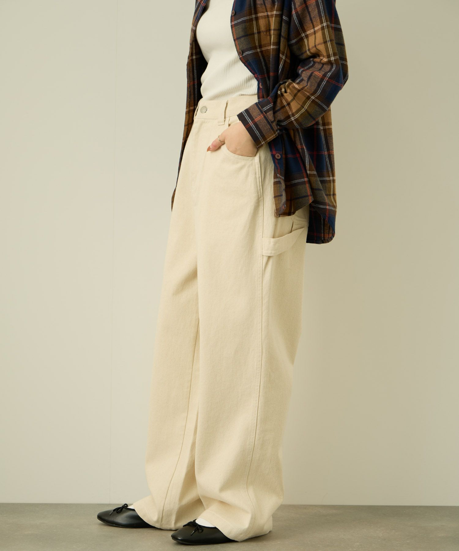 nAvy 毎日はきたくなるデニム「マイデニ」 ワイドペインターパンツ レディース