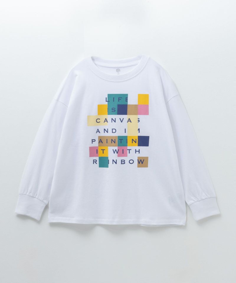 T-GRAPHICS  カラフルロゴ長袖Tシャツ キッズ メール便 対応商品商品画像-3
