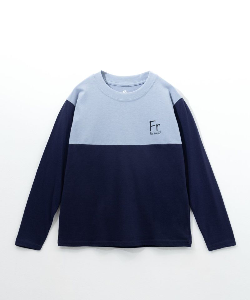 T-GRAPHICS  配色切替長袖Tシャツ キッズ メール便 対応商品商品画像-3