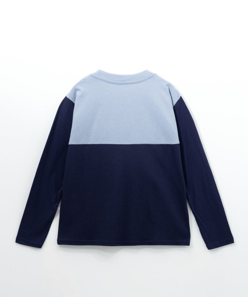 T-GRAPHICS  配色切替長袖Tシャツ キッズ メール便 対応商品商品画像-4