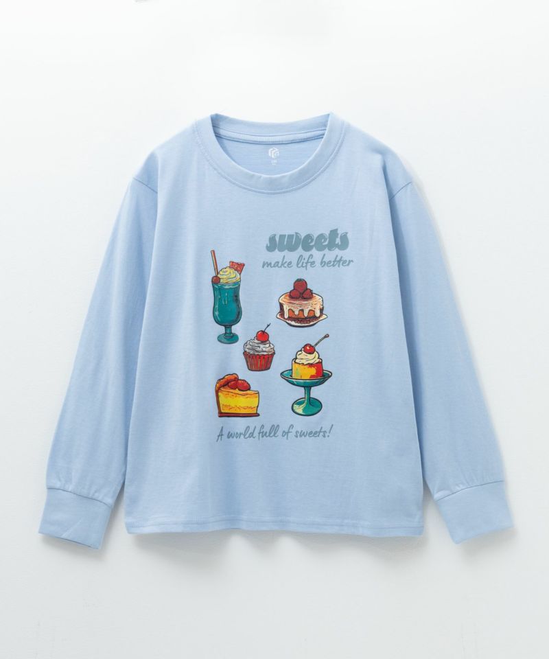 T-GRAPHICS  スイーツプリント長袖Tシャツ キッズ メール便 対応商品商品画像-4