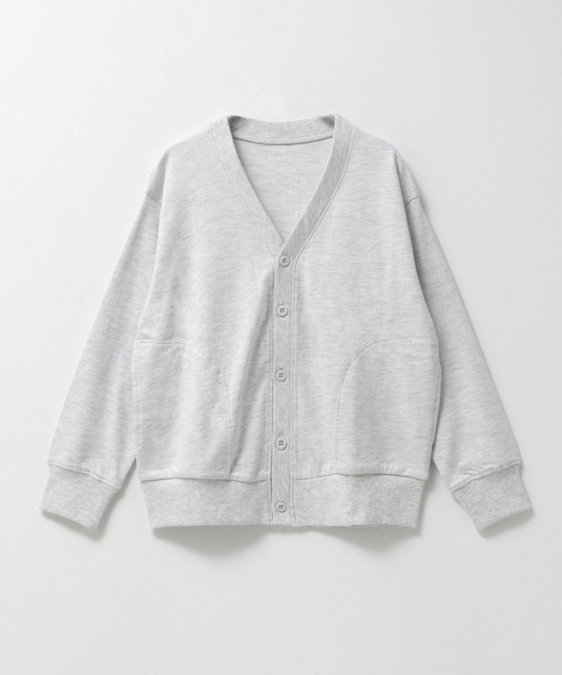 NAVY  ミニ裏毛カーディガン キッズ商品画像-3