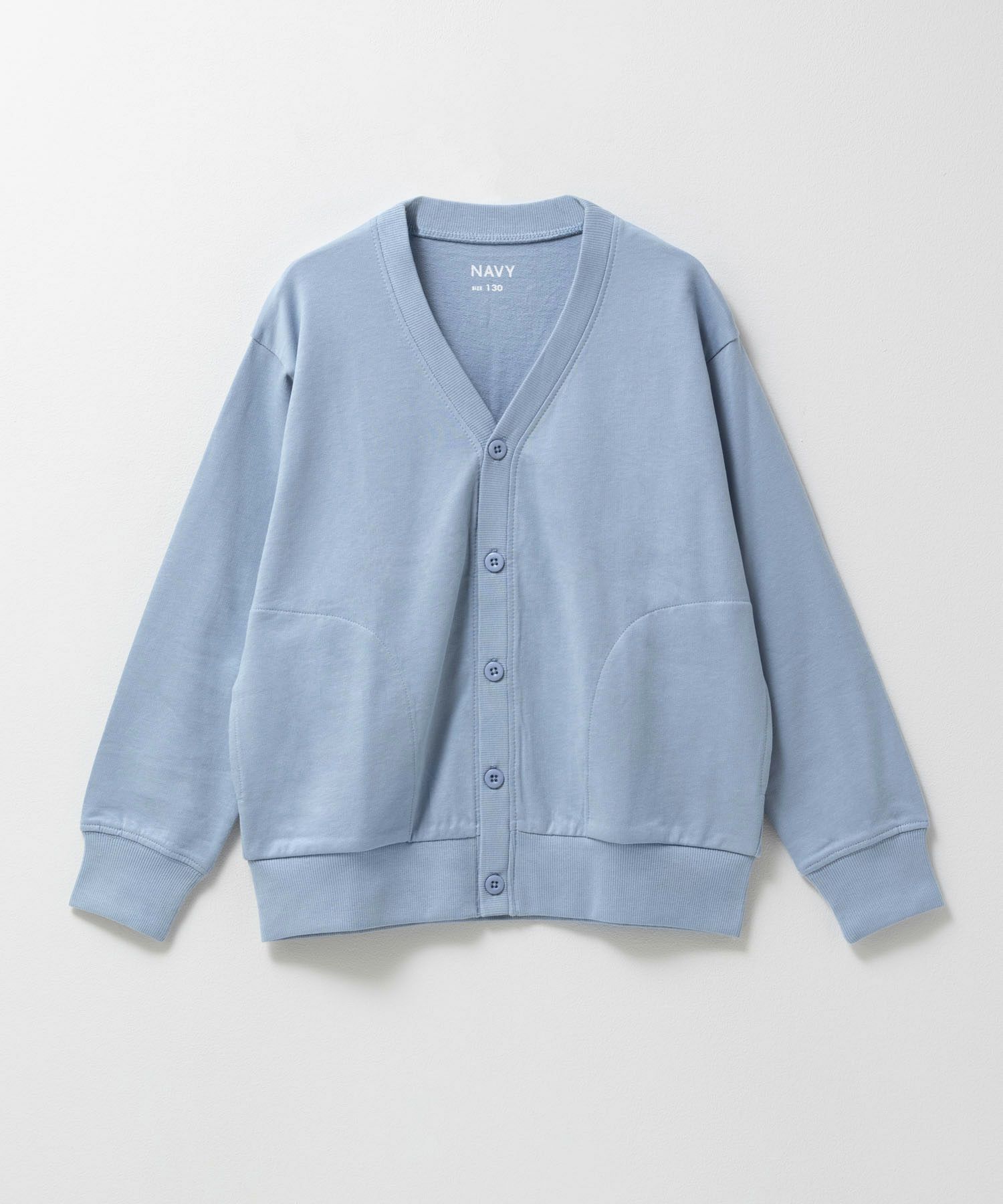 NAVY  ミニ裏毛カーディガン キッズ商品サムネイル-5