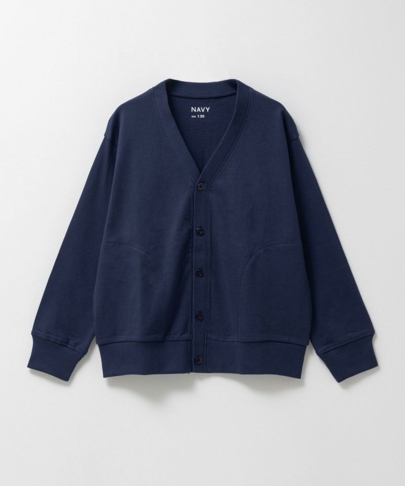 NAVY ミニ裏毛カーディガン キッズ商品画像-7