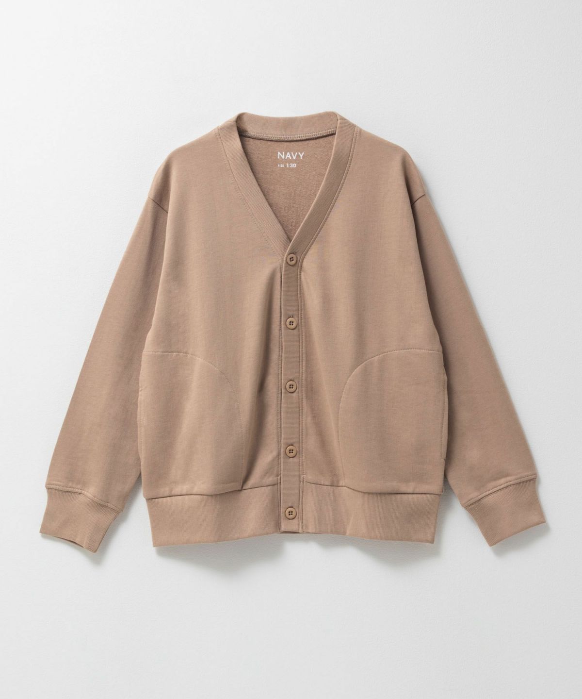 NAVY ミニ裏毛カーディガン キッズ