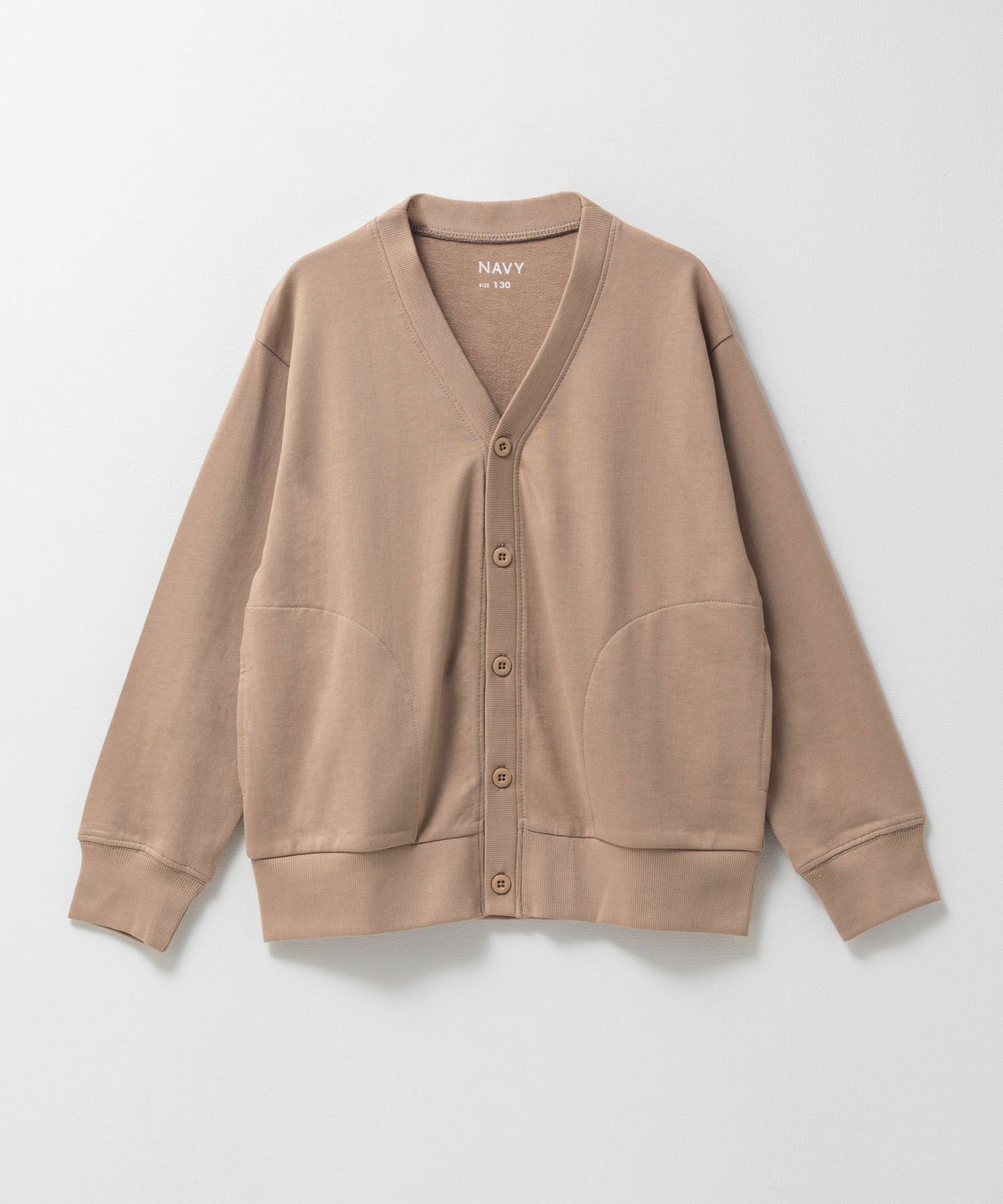 NAVY  ミニ裏毛カーディガン キッズ商品サムネイル-9