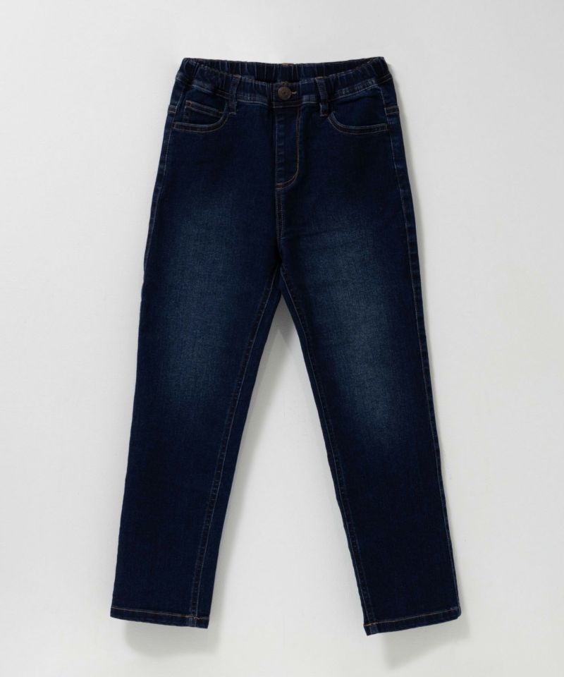 NAVY のびるモン ストレッチデニムストレートパンツ ウエストギャザーパンツ キッズ商品画像-1