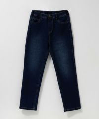 NAVY のびるモン ストレッチデニムストレートパンツ ウエストギャザーパンツ キッズ