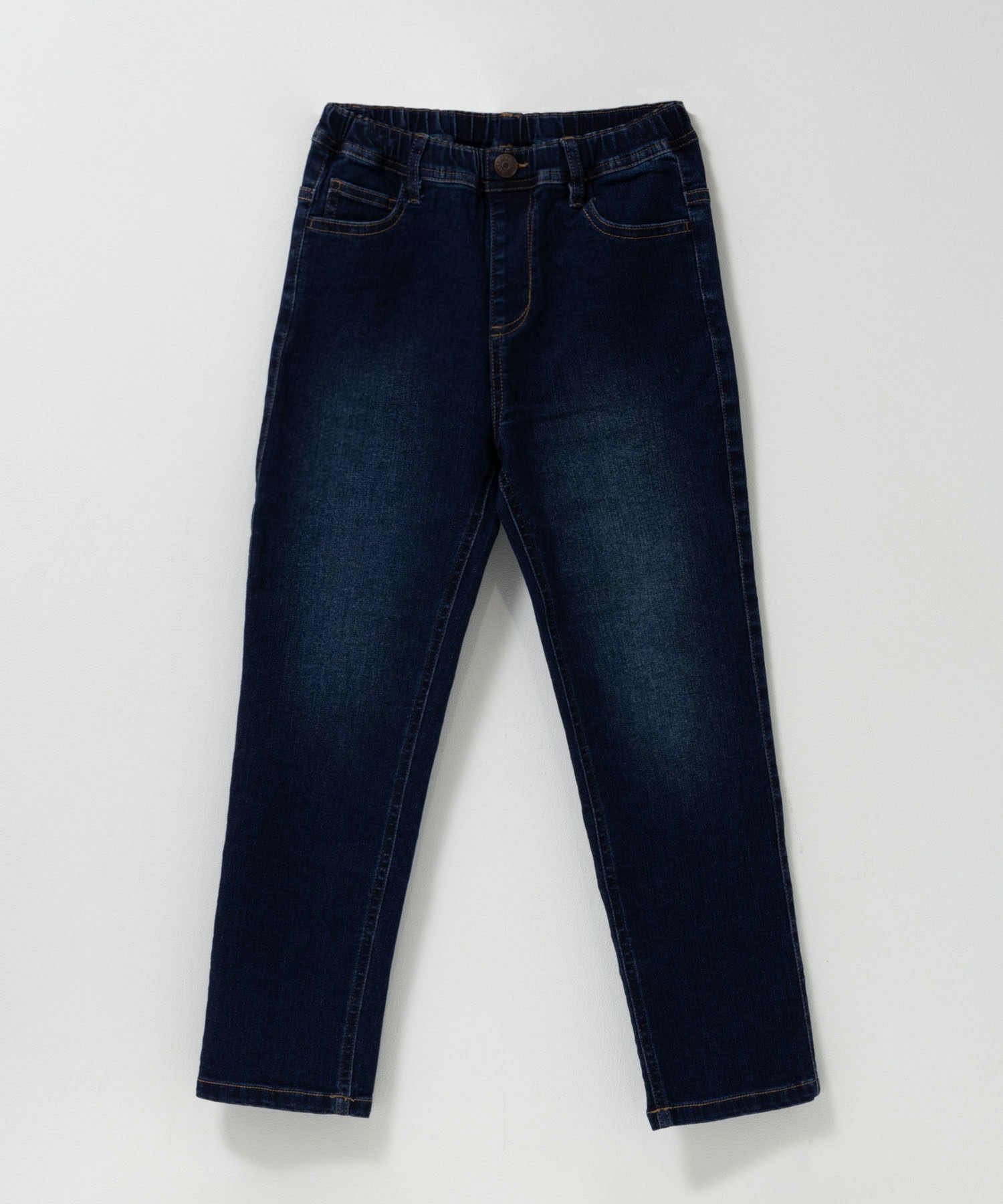 NAVY のびるモン ストレッチデニムストレートパンツ ウエストギャザーパンツ キッズ