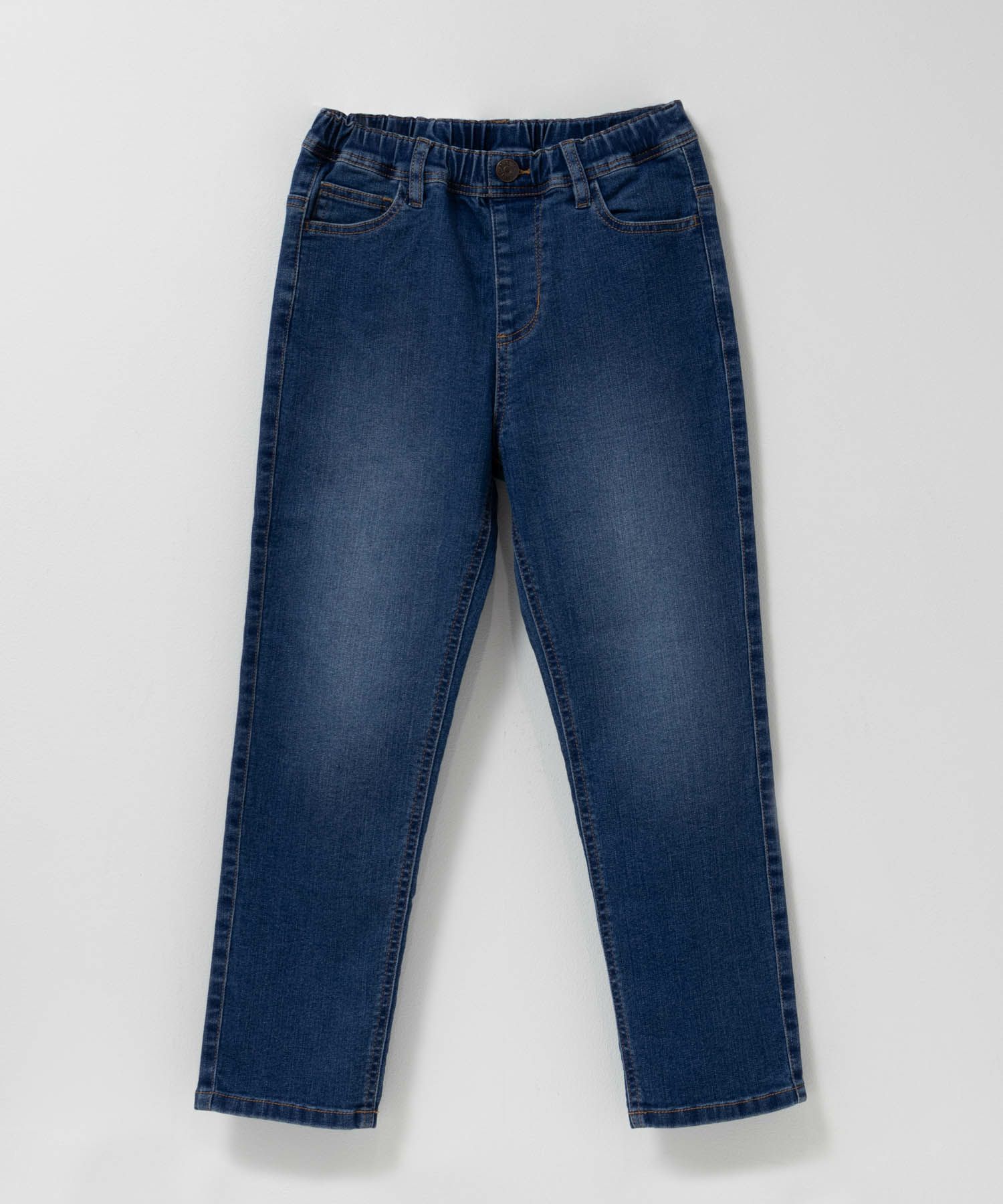 NAVY のびるモン ストレッチデニムストレートパンツ ウエストギャザーパンツ キッズ