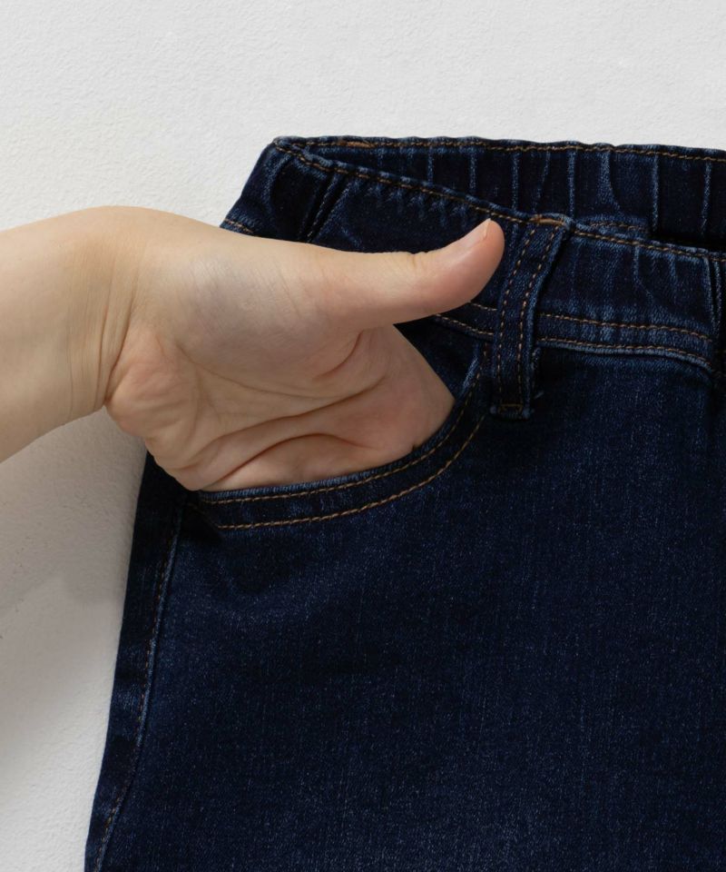 NAVY のびるモン ストレッチデニムストレートパンツ ウエストギャザーパンツ キッズ商品画像-7