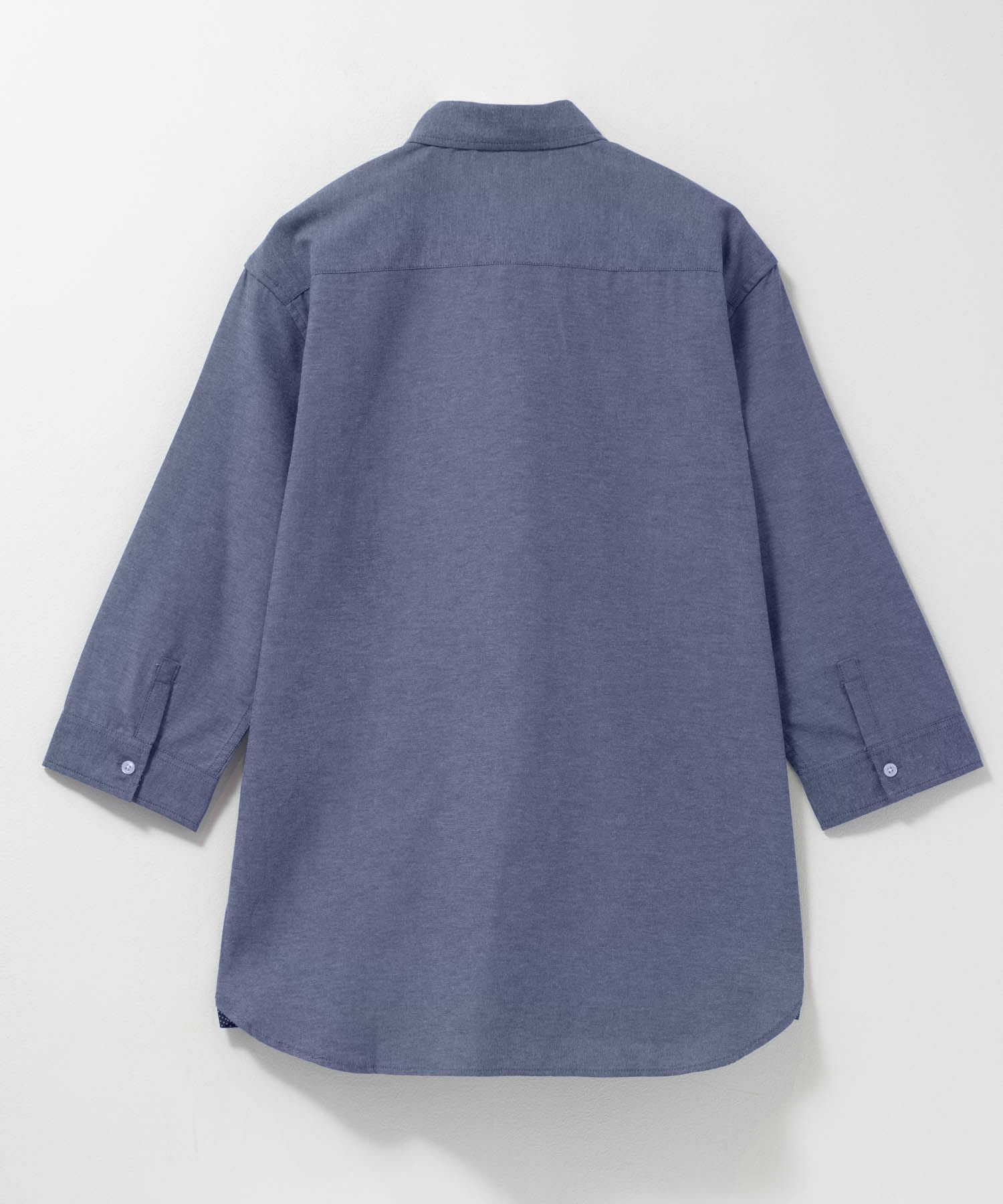 NAVY  ギミックオックスボタンダウン7分袖シャツ メンズ商品サムネイル-2