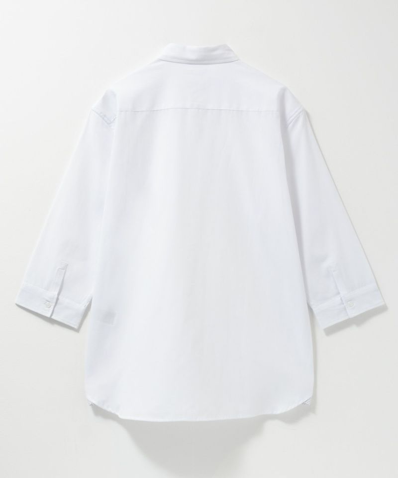 NAVY  ギミックオックスボタンダウン7分袖シャツ メンズ商品画像-4