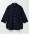 NAVY  ギミックオックスボタンダウン7分袖シャツ メンズ商品サムネイル-7