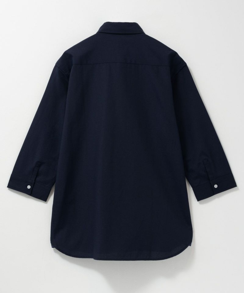 NAVY ギミックオックスボタンダウン7分袖シャツ メンズ商品画像-8