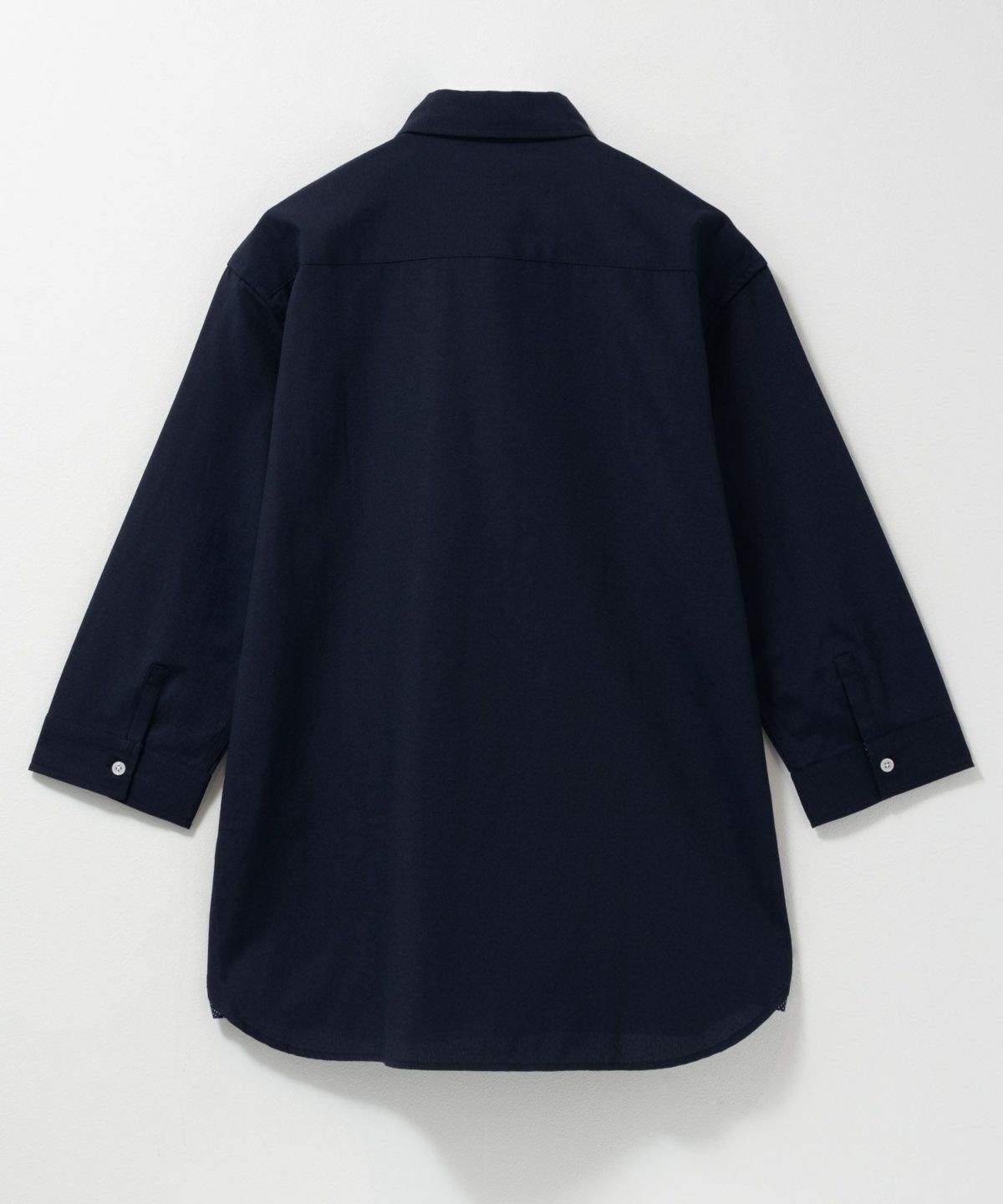 NAVY ギミックオックスボタンダウン7分袖シャツ メンズ