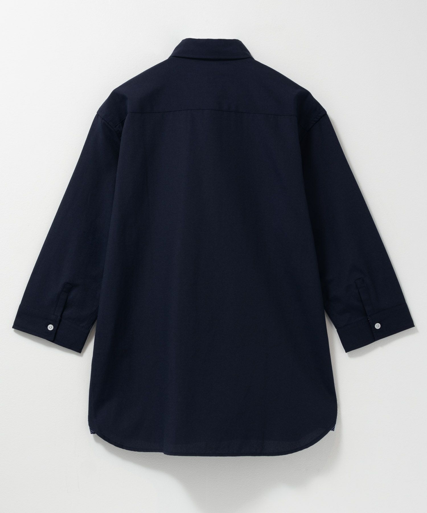 NAVY ギミックオックスボタンダウン7分袖シャツ メンズ
