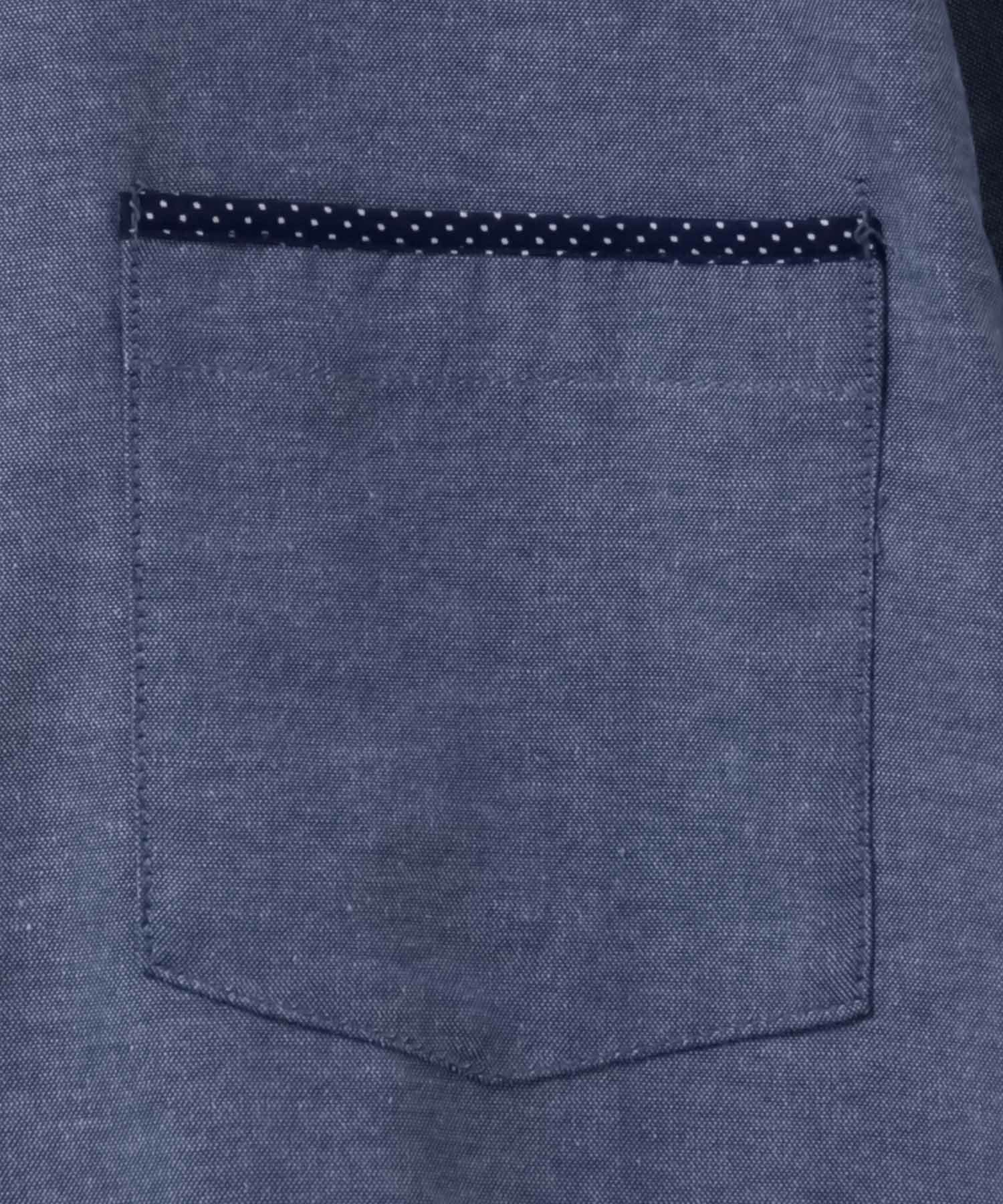 NAVY  ギミックオックスボタンダウン7分袖シャツ メンズ商品サムネイル-10