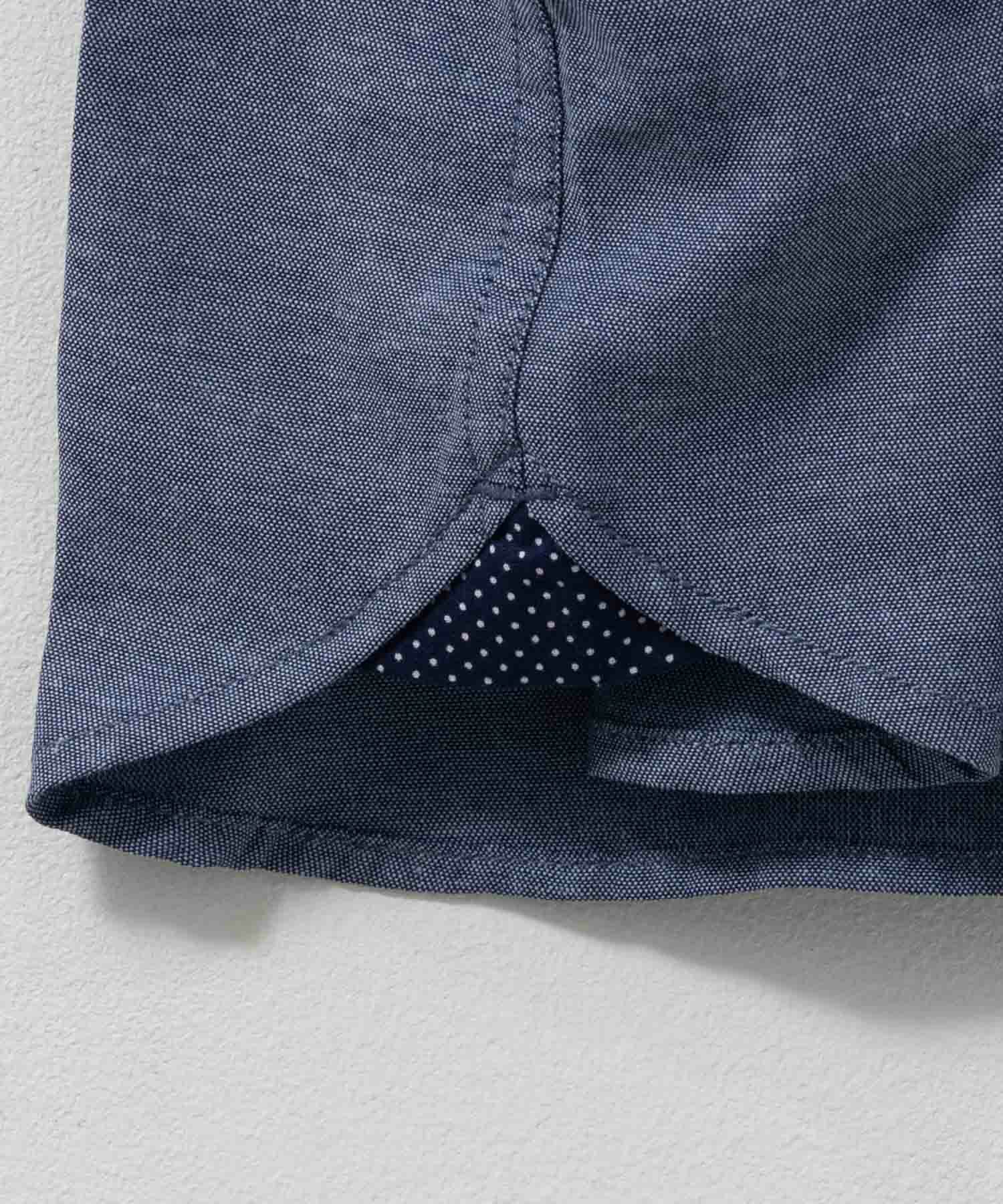 NAVY ギミックオックスボタンダウン7分袖シャツ メンズ商品画像-13