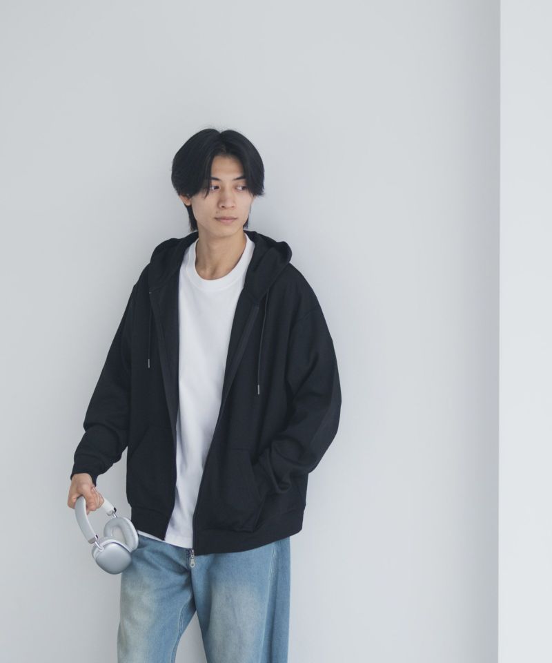 URBAN COLLECTION ふくれジャガードフルジップパーカー メンズ商品画像-6