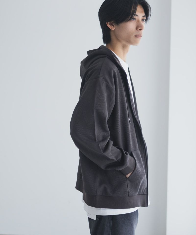 URBAN COLLECTION ふくれジャガードフルジップパーカー メンズ商品画像-17