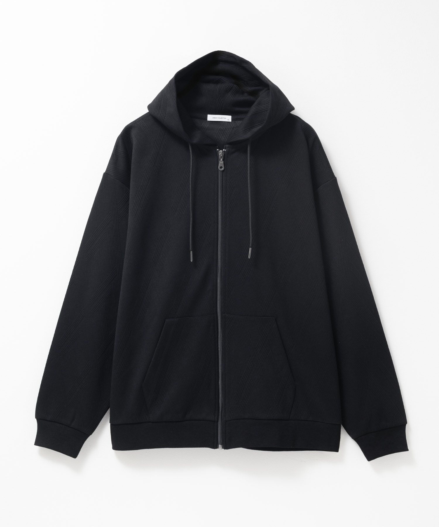 URBAN COLLECTION ふくれジャガードフルジップパーカー メンズ