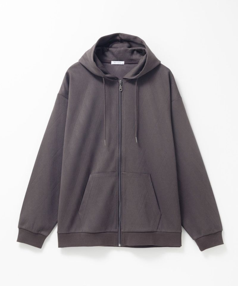 URBAN COLLECTION ふくれジャガードフルジップパーカー メンズ商品画像-25