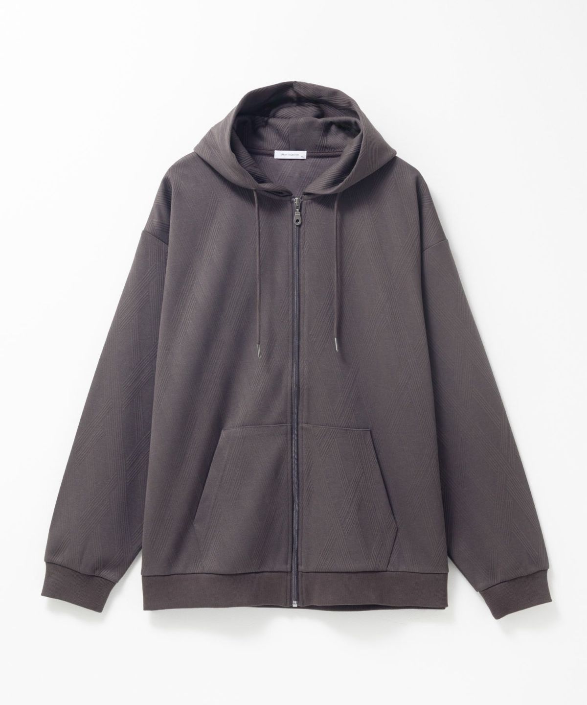 URBAN COLLECTION ふくれジャガードフルジップパーカー メンズ