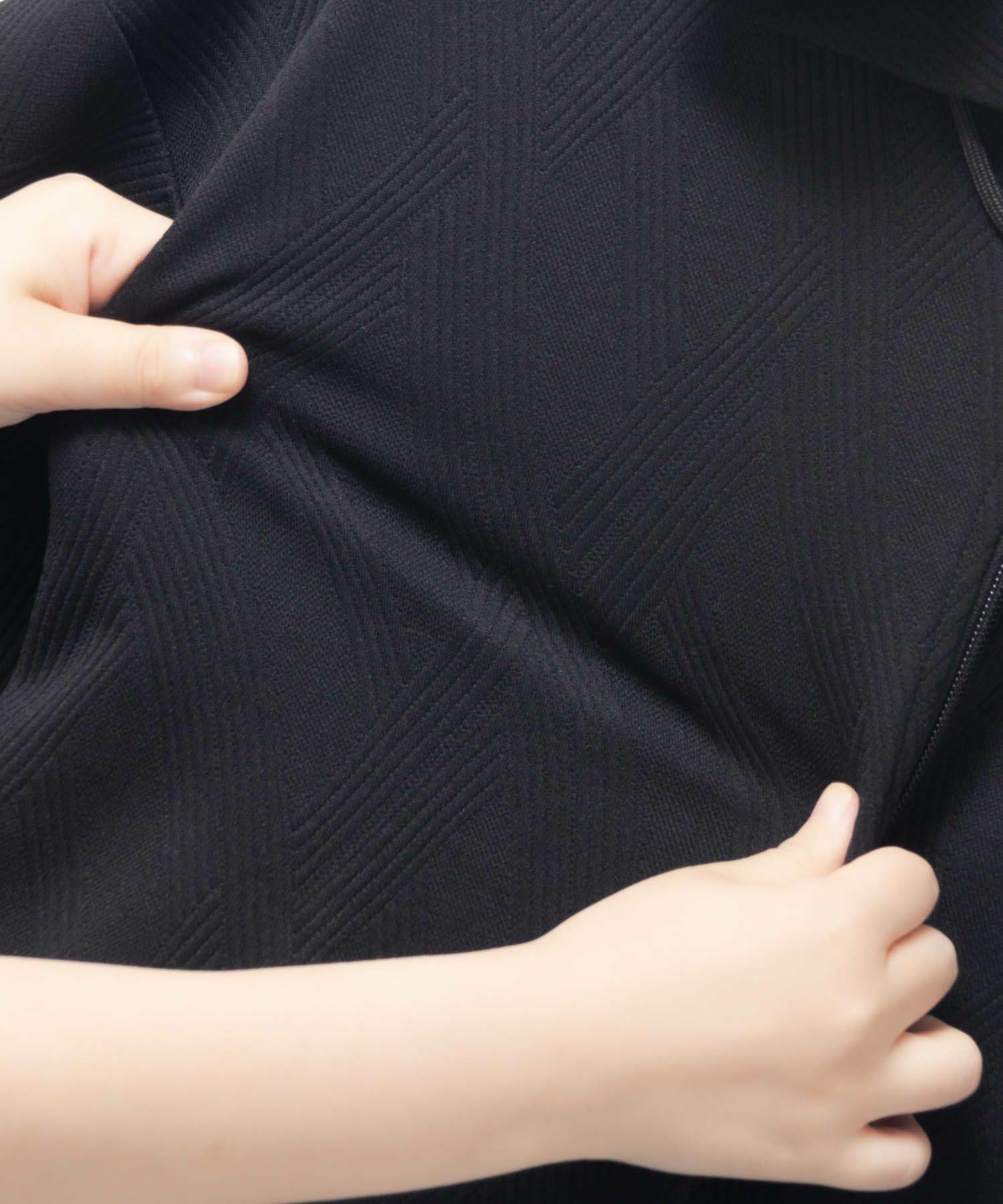 URBAN COLLECTION ふくれジャガードフルジップパーカー メンズ